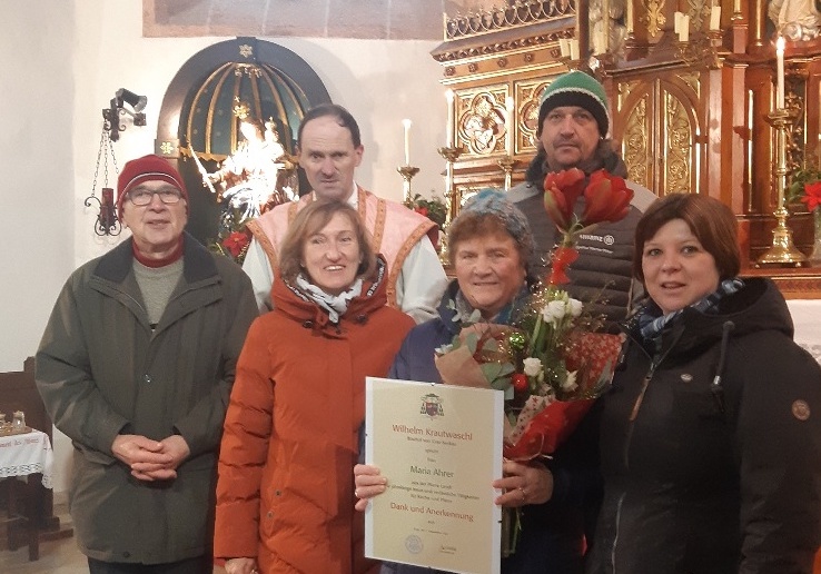 Ehrungen 2022 / Verena Krenn, Bettina Pfeiler, Fritz Schweiger Pfarre Landl